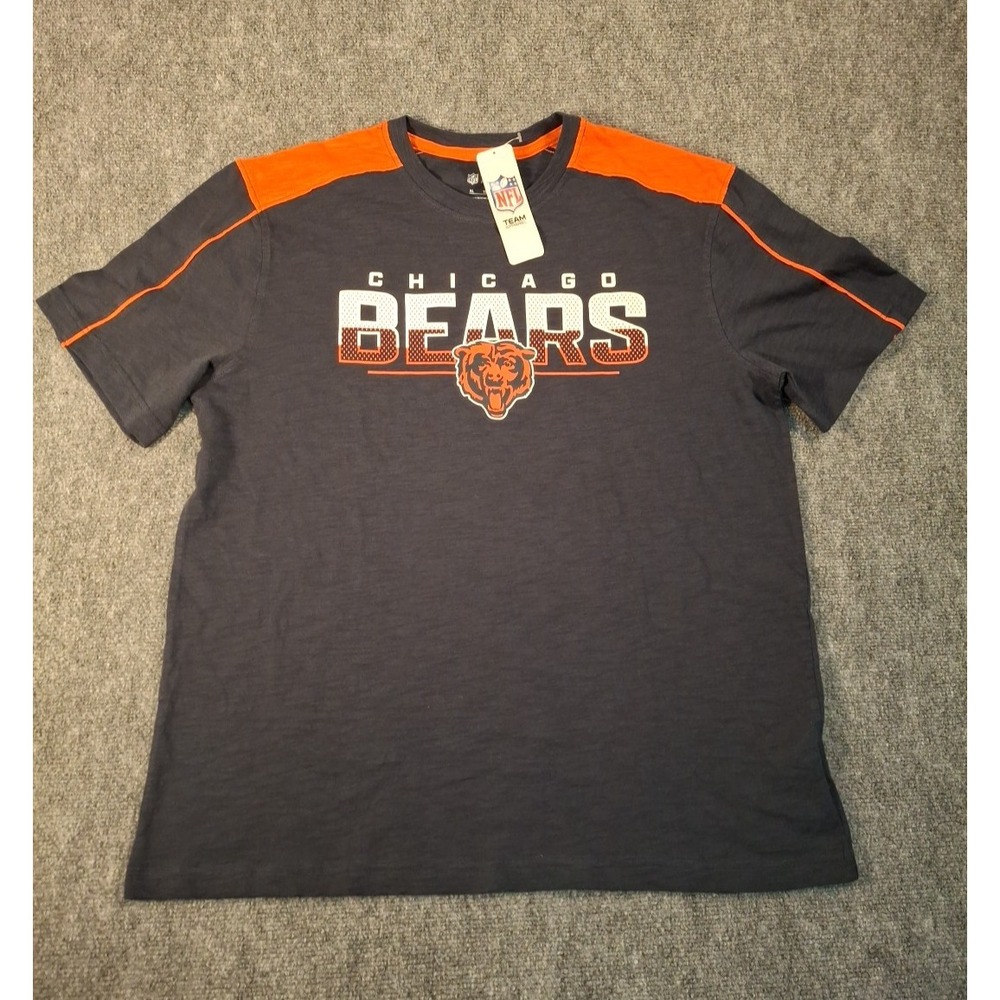NFL Team Apparel Chicago Bears Mens Short Sleeve T-Shirt Navy Blue XL NWT